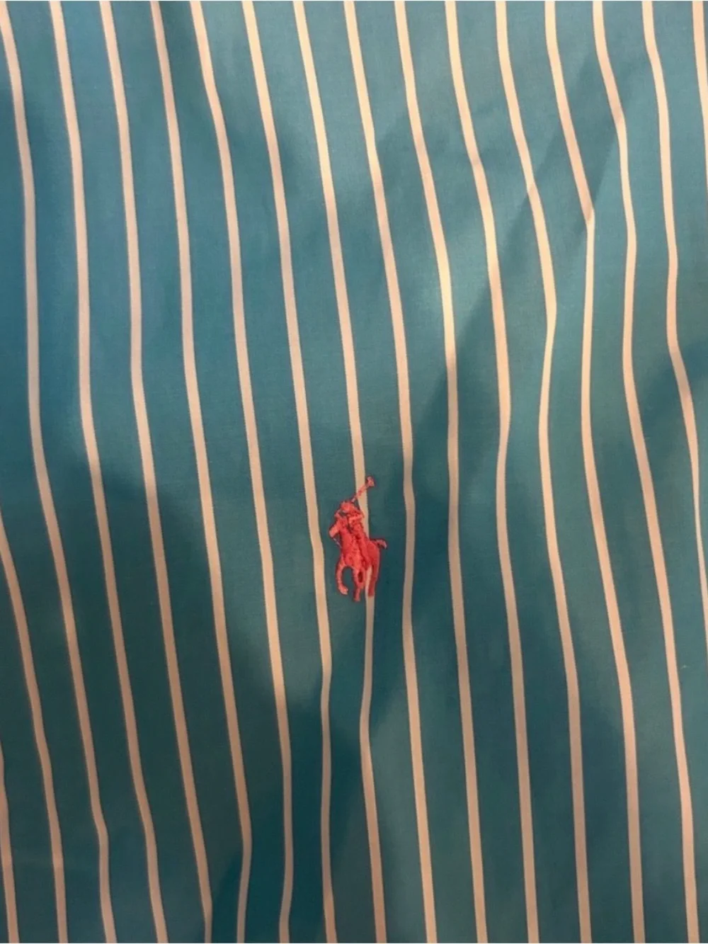 Polo by Ralph Lauren Light Blue and White Striped Button-Down Shirt